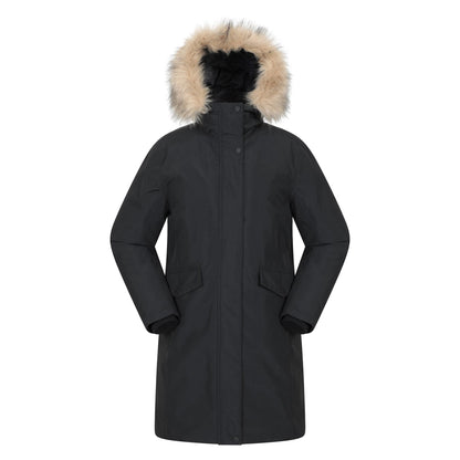 Black - Front - Mountain Warehouse Womens-Ladies Marlow Extreme Down Waterproof Parka
