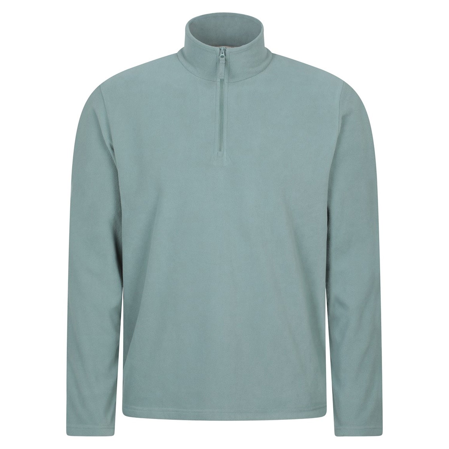 Pale Green - Front - Mountain Warehouse Mens Camber II Half Zip Fleece