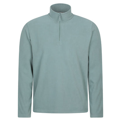 Pale Green - Front - Mountain Warehouse Mens Camber II Half Zip Fleece