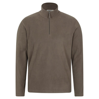 Light Brown - Front - Mountain Warehouse Mens Camber II Half Zip Fleece