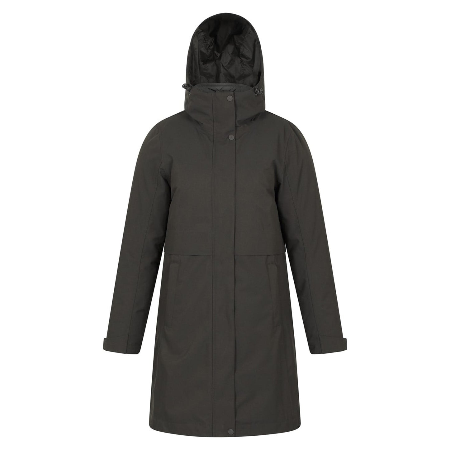 Khaki Green - Front - Mountain Warehouse Womens-Ladies Luna 3 in 1 Long Waterproof Jacket