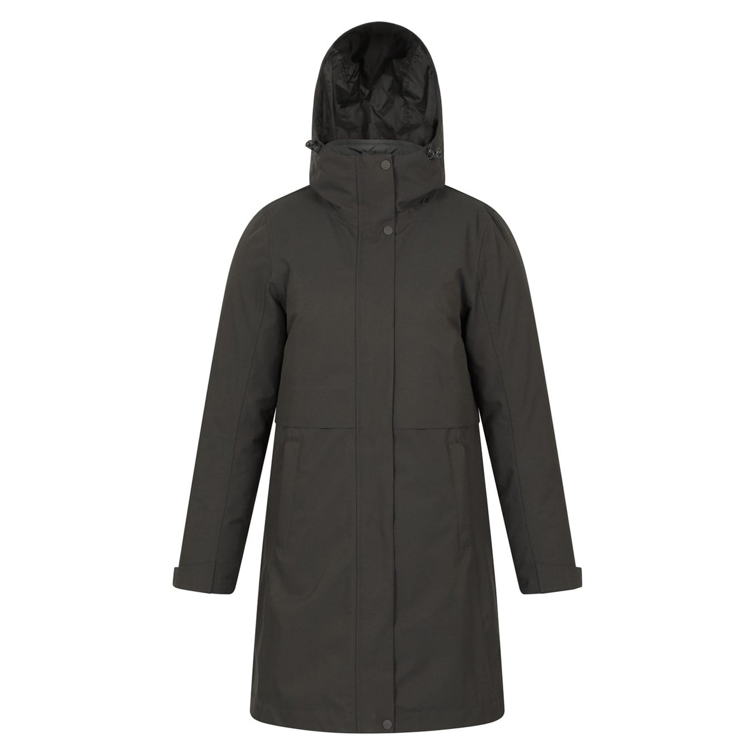 Khaki Green - Front - Mountain Warehouse Womens-Ladies Luna 3 in 1 Long Waterproof Jacket