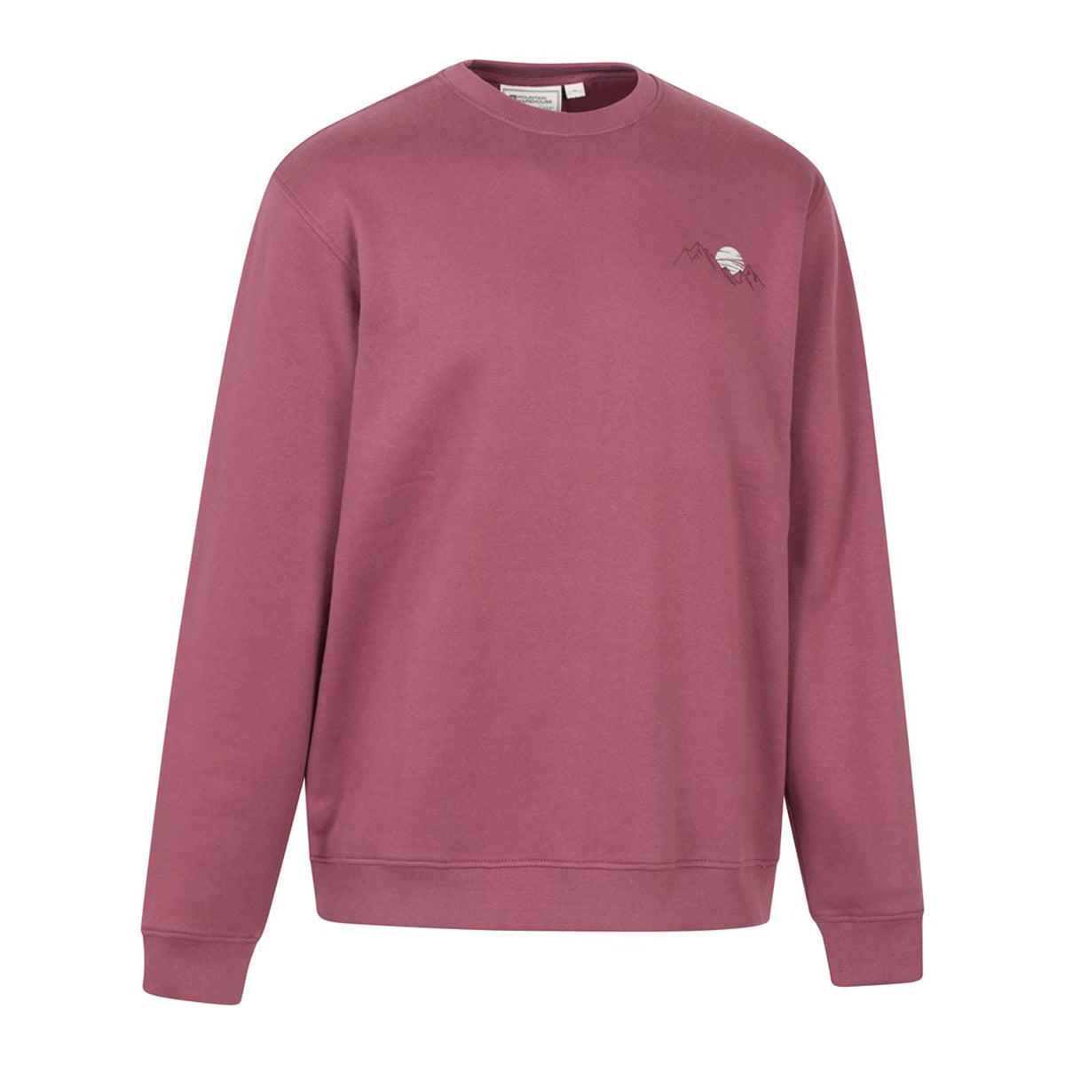 Burgundy - Side - Mountain Warehouse Mens Mountain Scene Sweatshirt