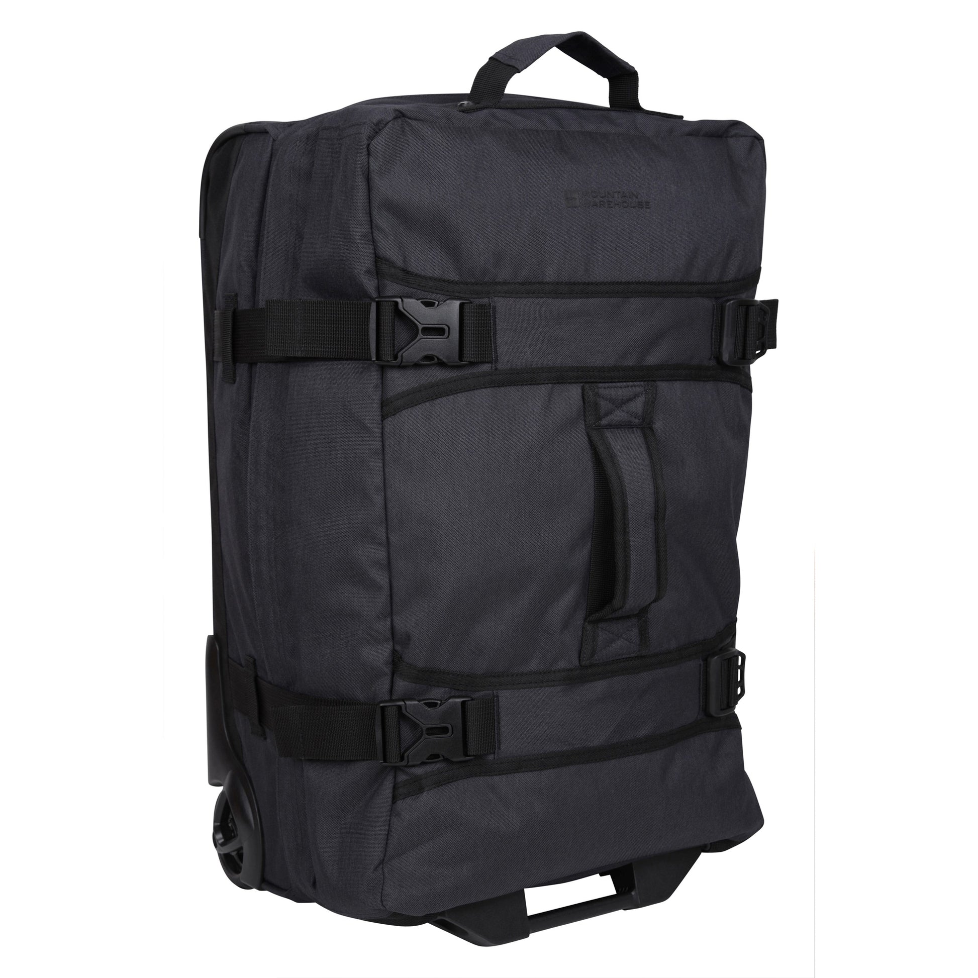 Black - Side - Mountain Warehouse Wander 50L Wheeled Duffel Bag