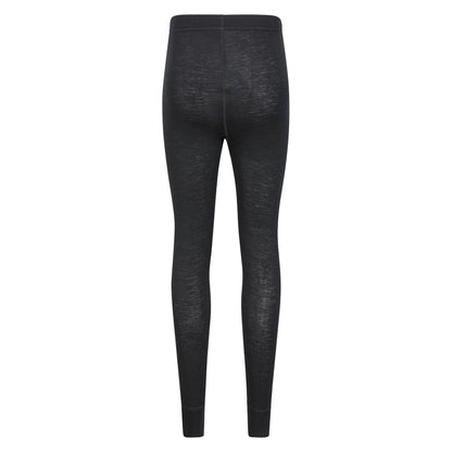 Black - Back - Mountain Warehouse Childrens-Kids Merino Wool Base Layer Bottoms (Pack of 2)