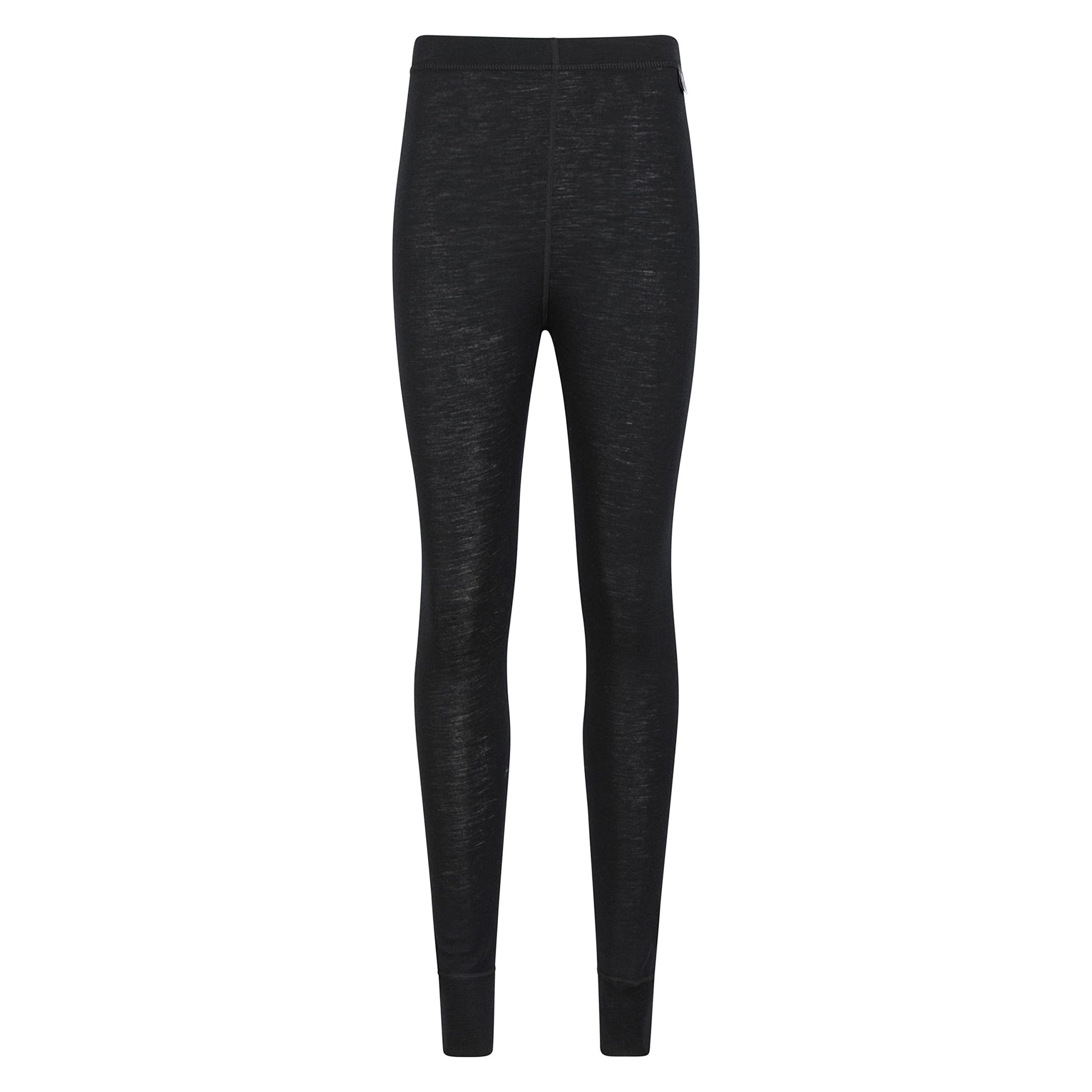 Black - Side - Mountain Warehouse Childrens-Kids Merino Wool Base Layer Bottoms (Pack of 2)