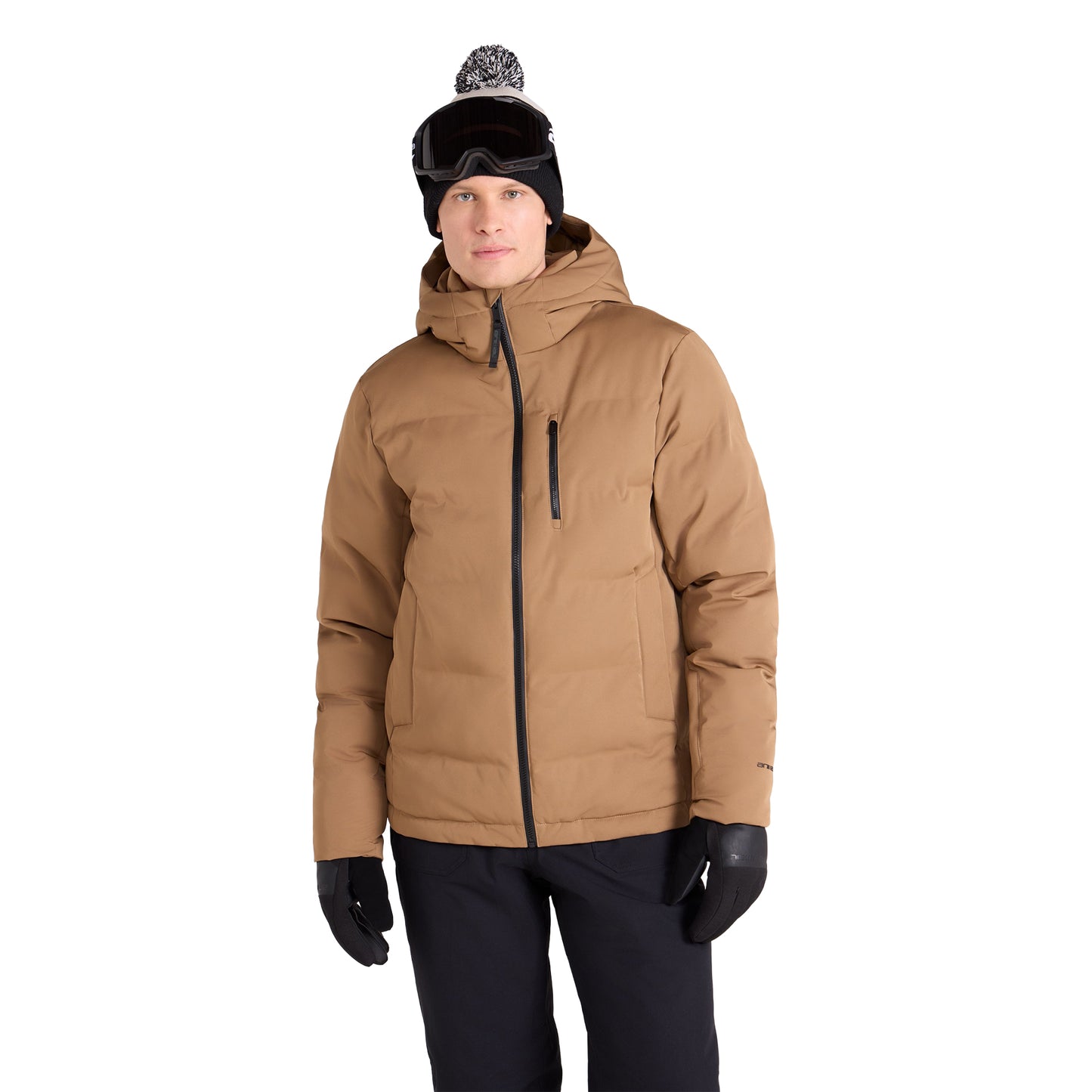Brown - Side - Animal Mens Polar Ski Jacket