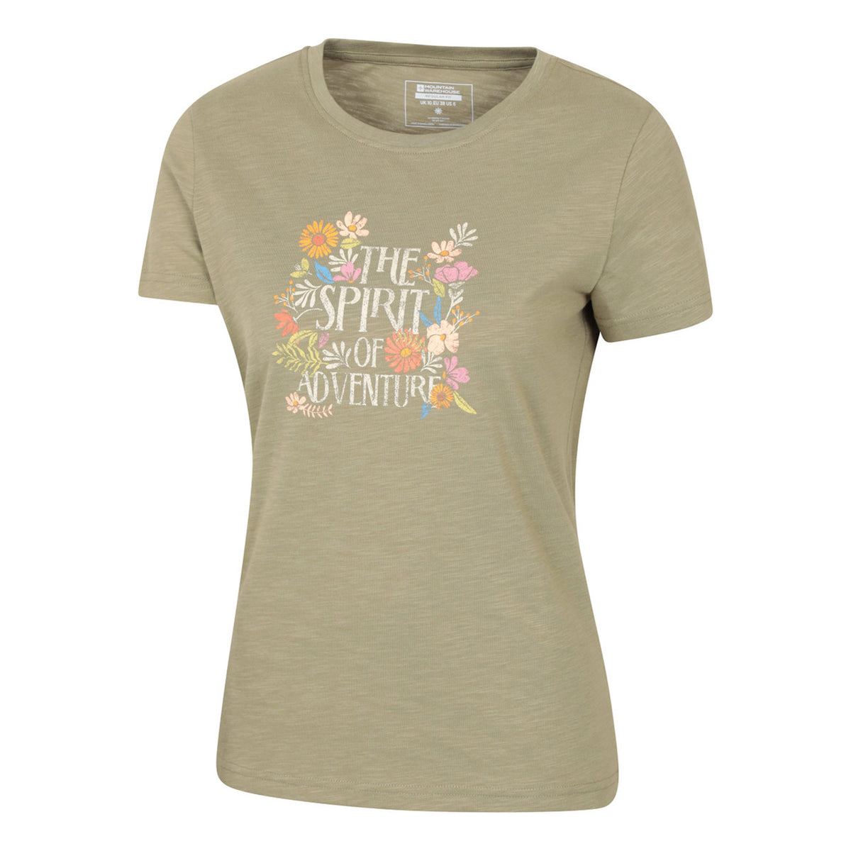 Khaki Green - Lifestyle - Mountain Warehouse Womens-Ladies Spirit Of Adventure Printed T-Shirt