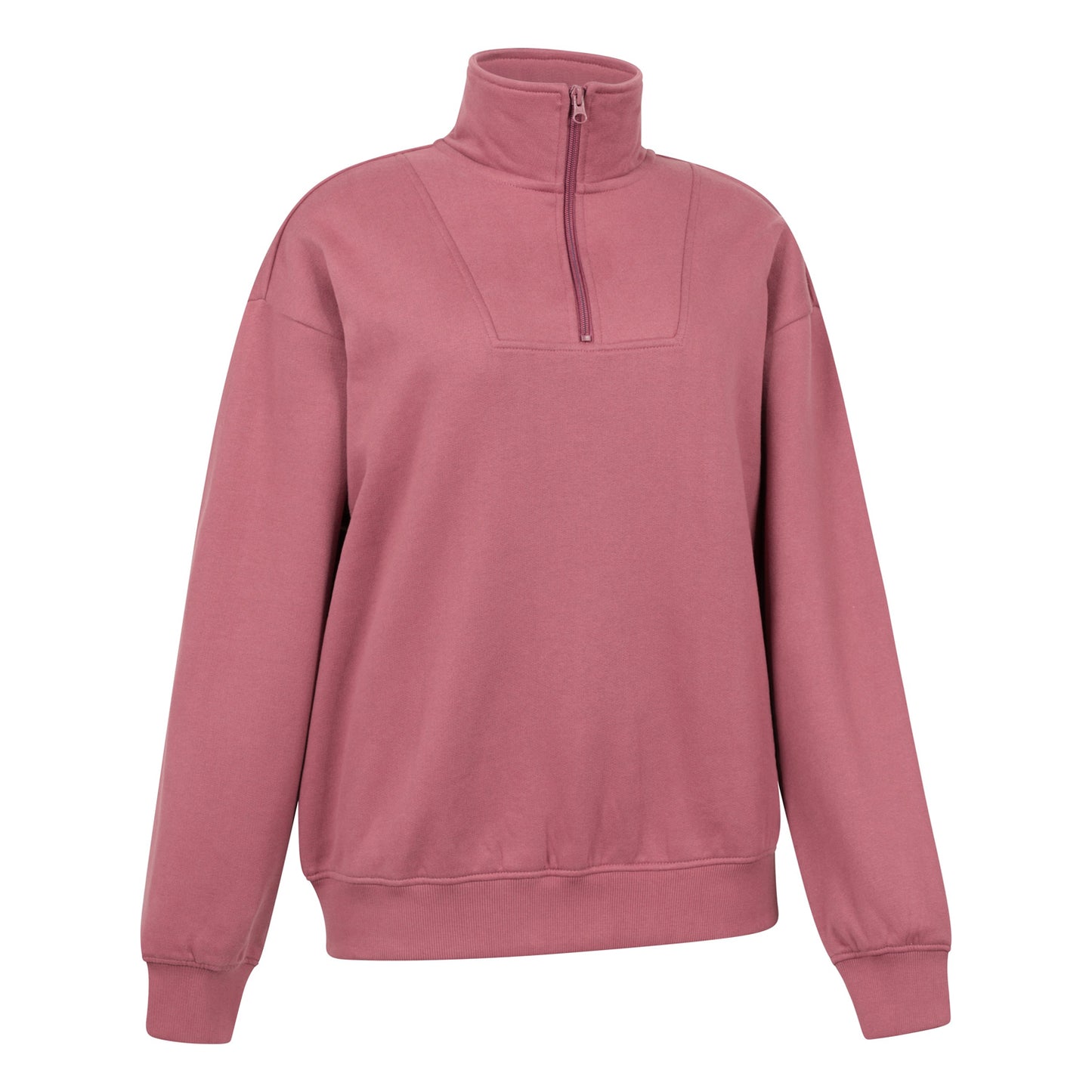 Pink - Side - Mountain Warehouse Womens-Ladies Naiper Drop Shoulder Sweatshirt