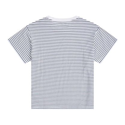 Off White - Back - Animal Womens-Ladies Idol Contrast Striped Relaxed Fit T-Shirt