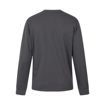 Charcoal - Back - Mountain Warehouse Mens Tillsbury Textured Waffle Crew Neck Long-Sleeved Sweatshirt