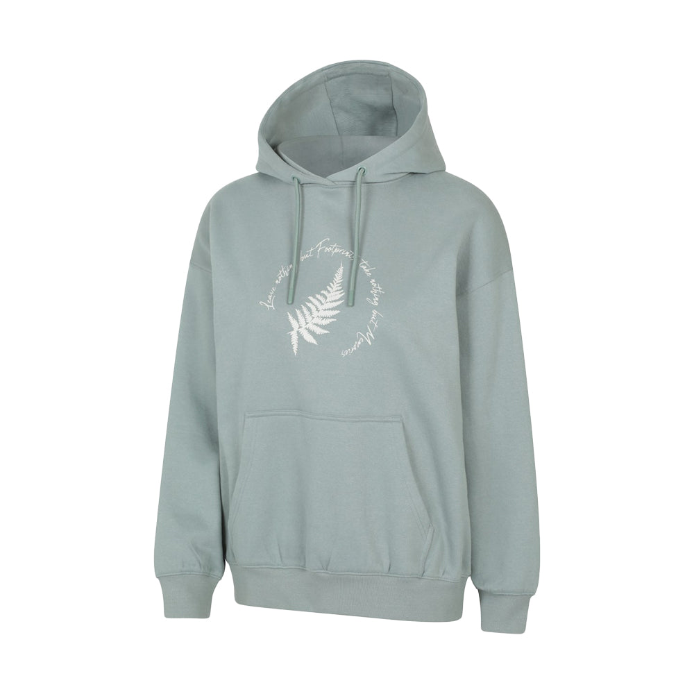 Khaki Green - Side - Mountain Warehouse Womens-Ladies Fern Slogan Relaxed Fit Hoodie
