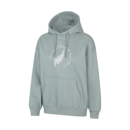 Khaki Green - Side - Mountain Warehouse Womens-Ladies Fern Slogan Relaxed Fit Hoodie