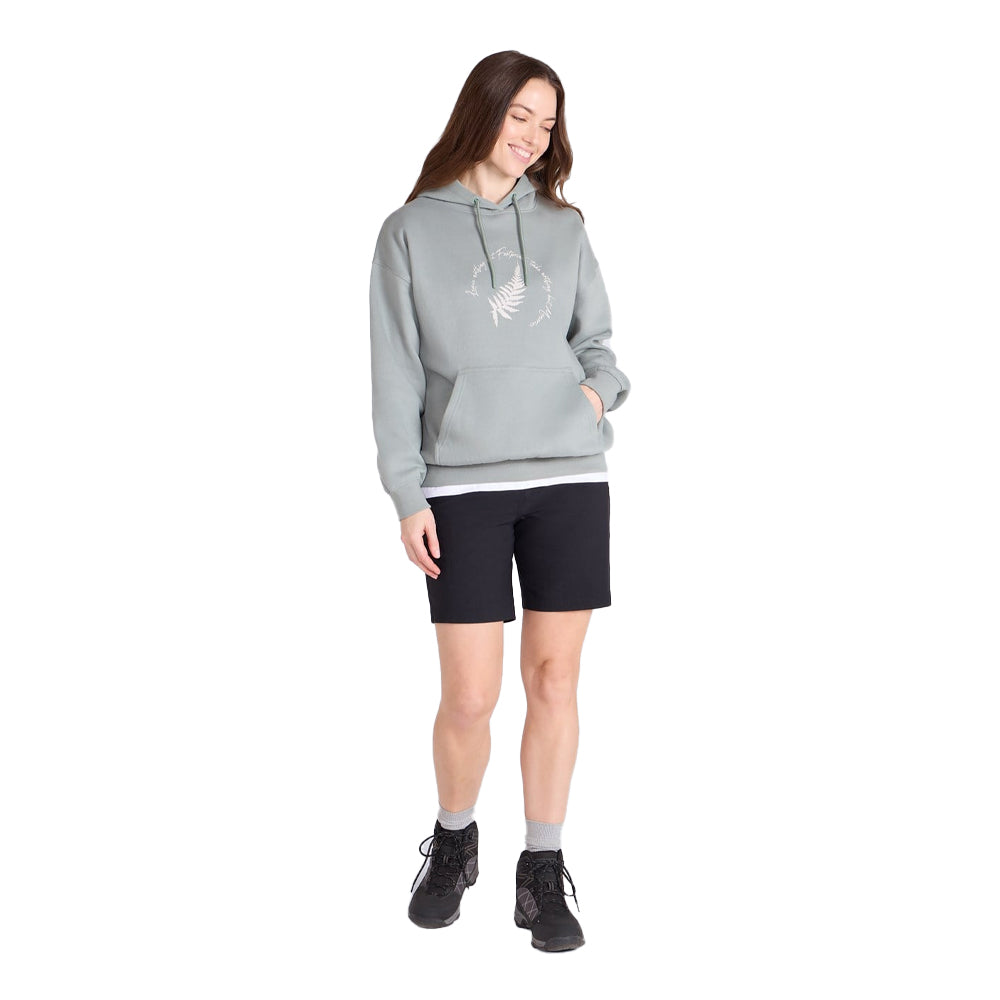 Khaki Green - Lifestyle - Mountain Warehouse Womens-Ladies Fern Slogan Relaxed Fit Hoodie