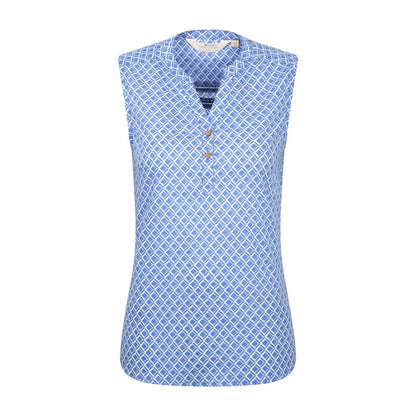Blue - Front - Mountain Warehouse Womens-Ladies Petra Geometric Sleeveless Shirt