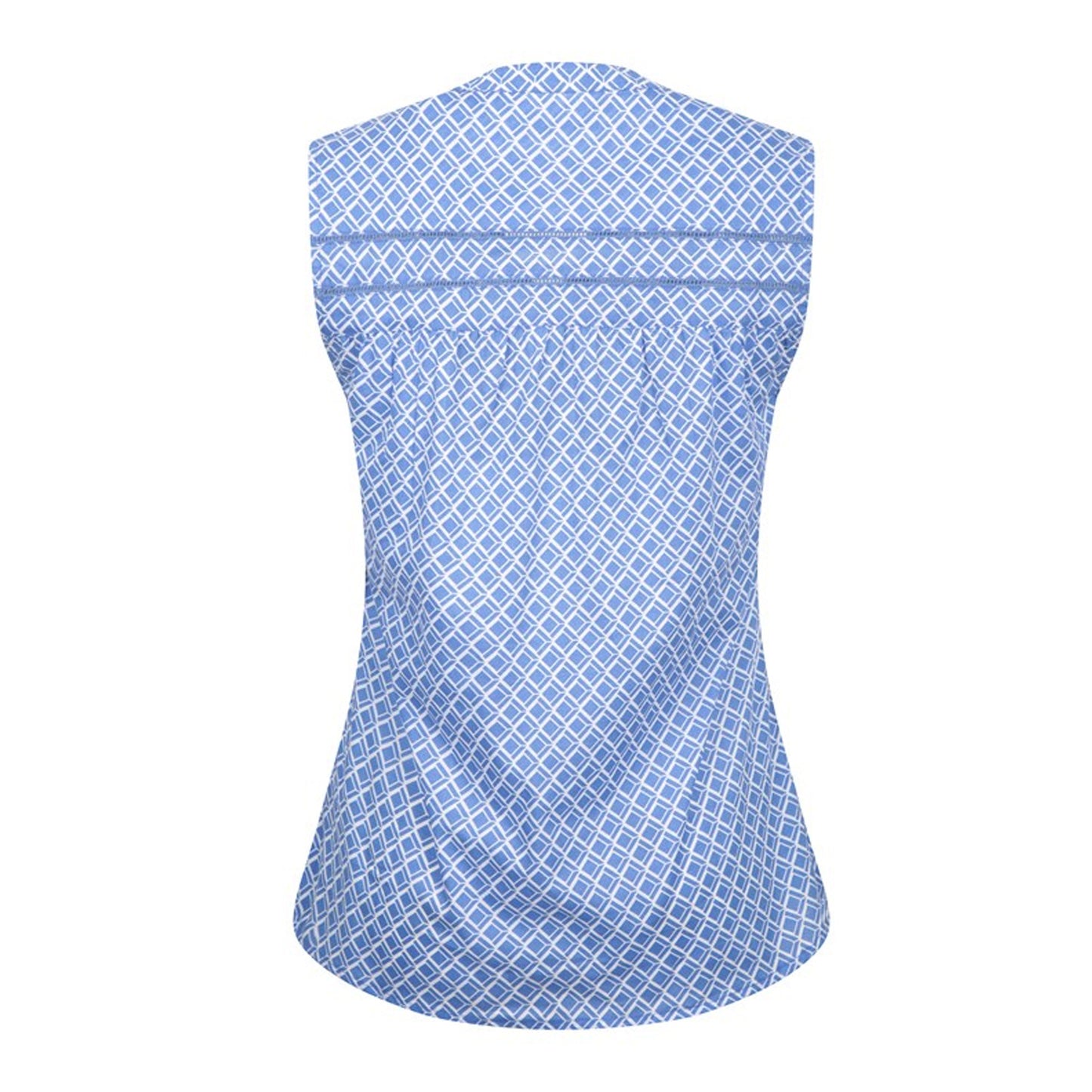 Blue - Back - Mountain Warehouse Womens-Ladies Petra Geometric Sleeveless Shirt
