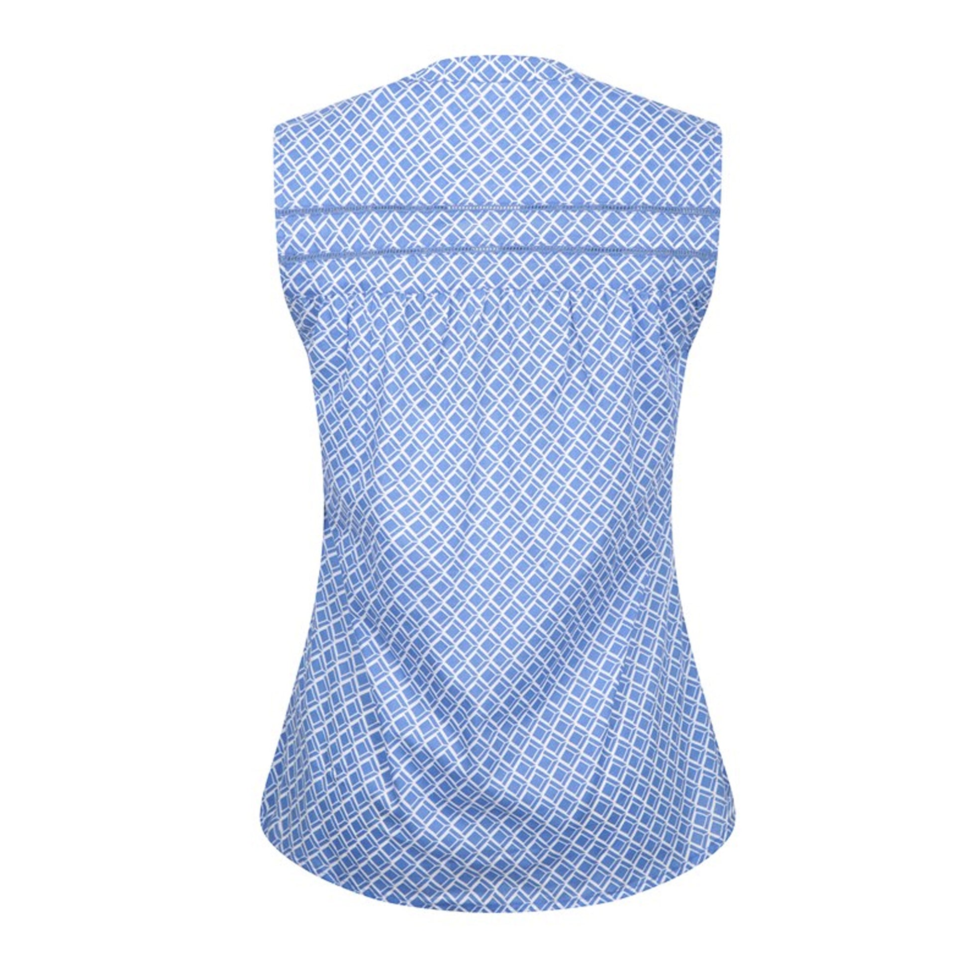 Blue - Back - Mountain Warehouse Womens-Ladies Petra Geometric Sleeveless Shirt
