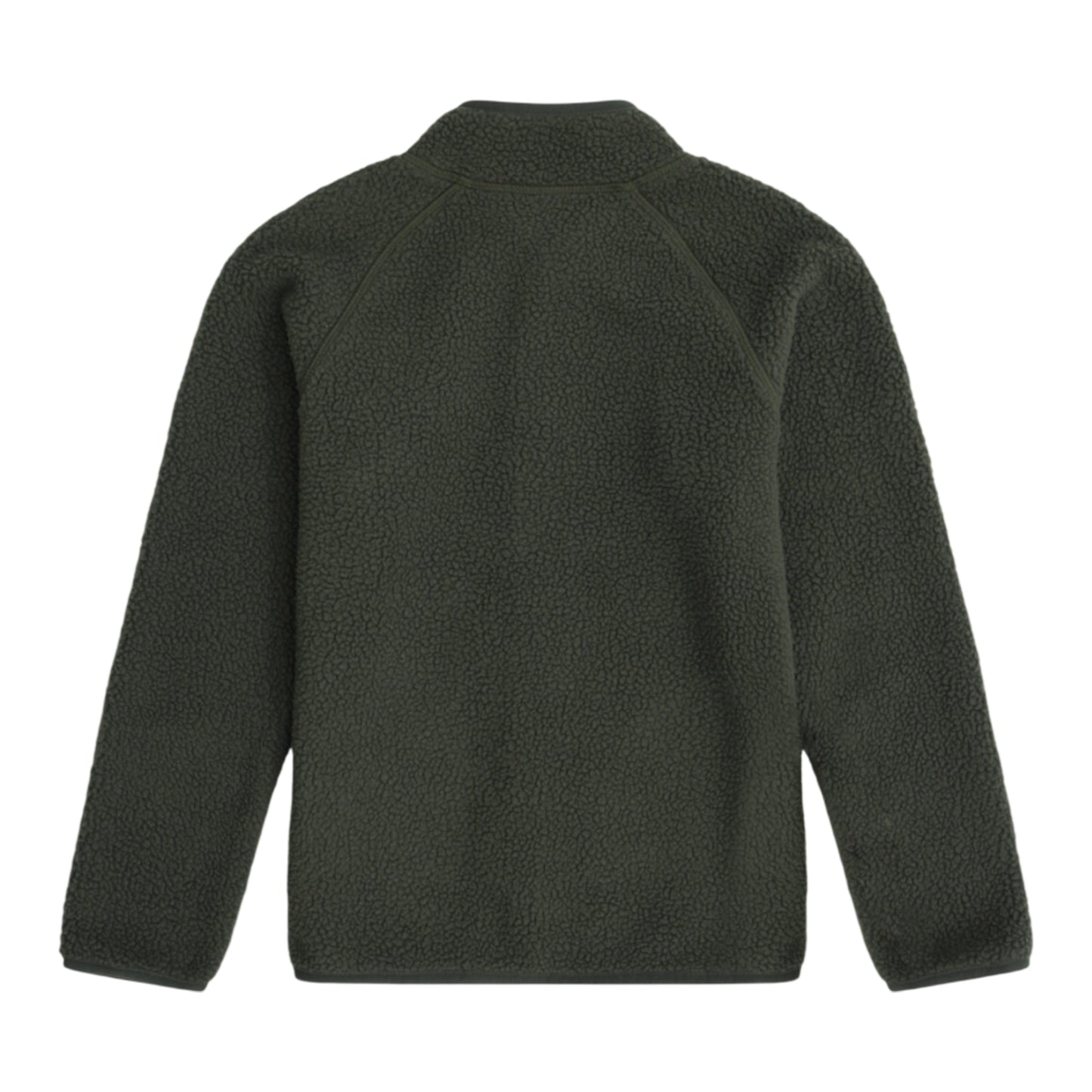 Dark Khaki - Back - Animal Childrens-Kids Borg Raglan Full Zip Fleece Jacket