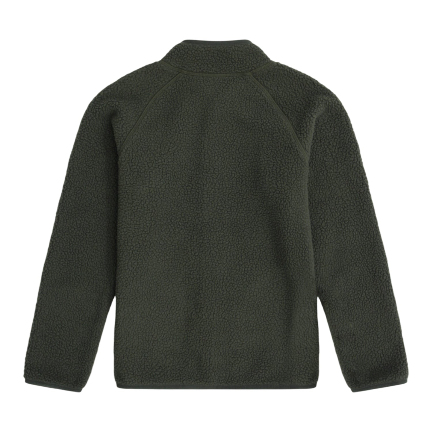 Dark Khaki - Back - Animal Childrens-Kids Borg Raglan Full Zip Fleece Jacket