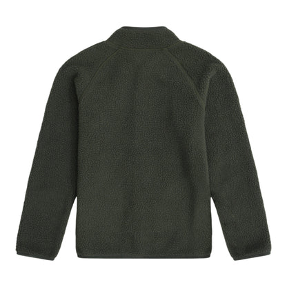 Dark Khaki - Back - Animal Childrens-Kids Borg Raglan Full Zip Fleece Jacket