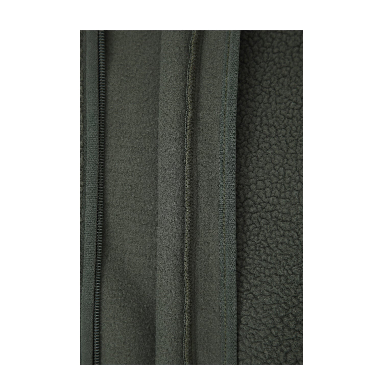 Dark Khaki - Side - Animal Childrens-Kids Borg Raglan Full Zip Fleece Jacket