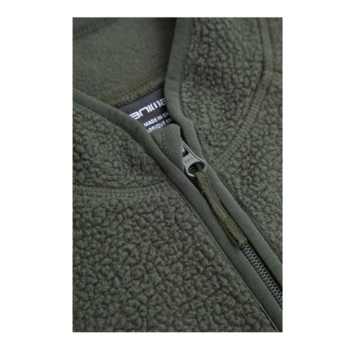 Dark Khaki - Lifestyle - Animal Childrens-Kids Borg Raglan Full Zip Fleece Jacket