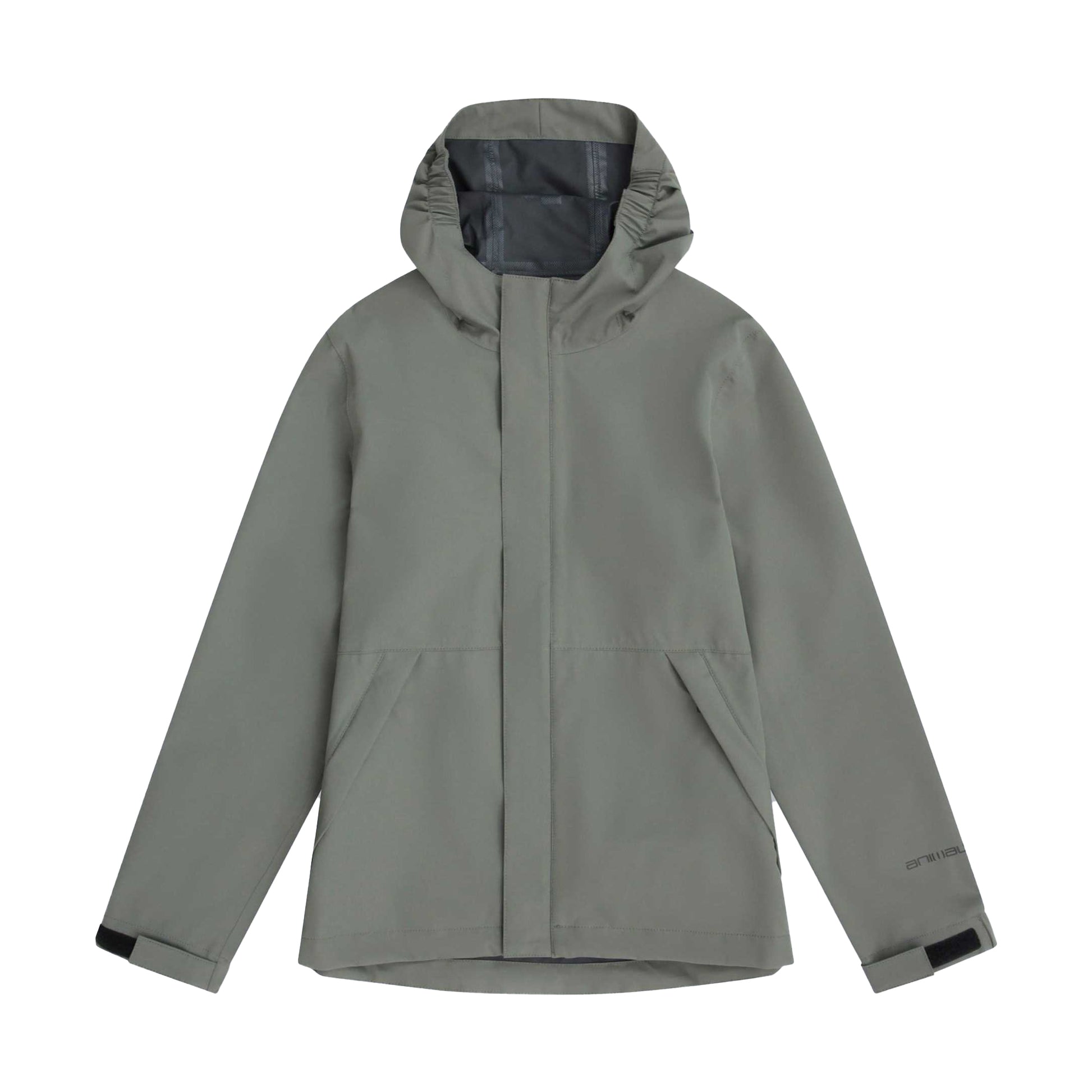 Green - Front - Animal Childrens-Kids Pace Waterproof Packaway Jacket
