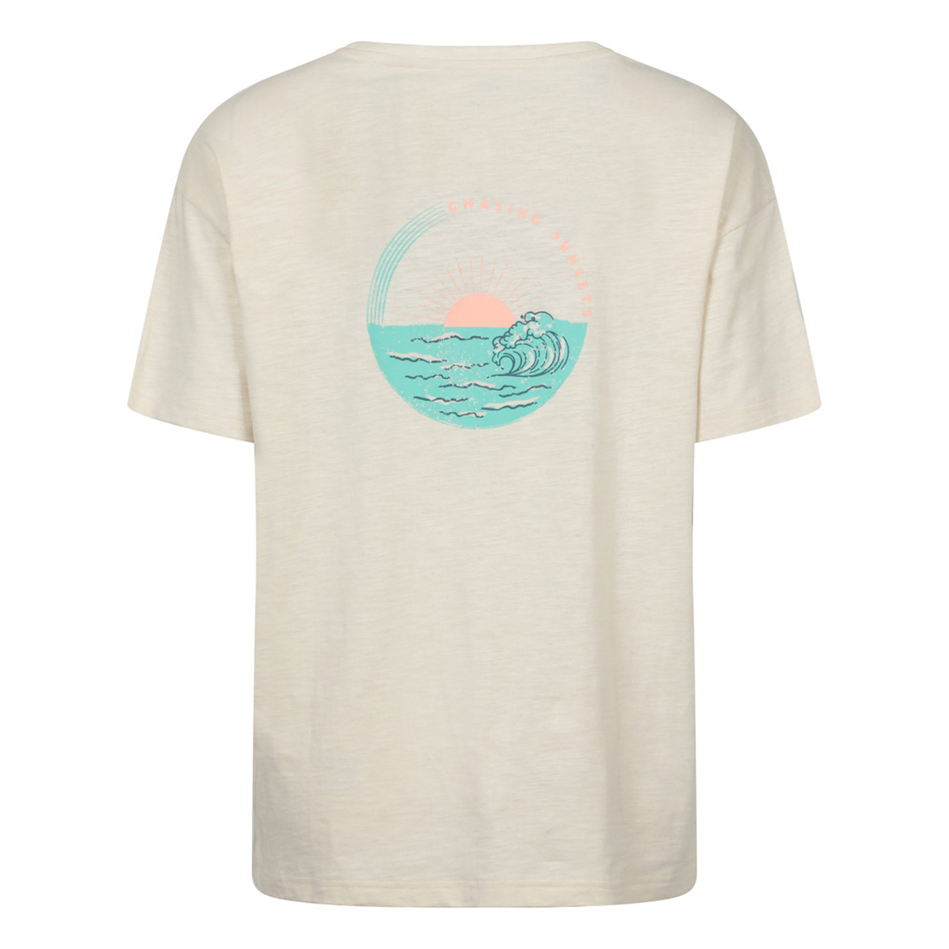 Beige - Back - Mountain Warehouse Womens-Ladies Sea Circle Relaxed Fit T-Shirt