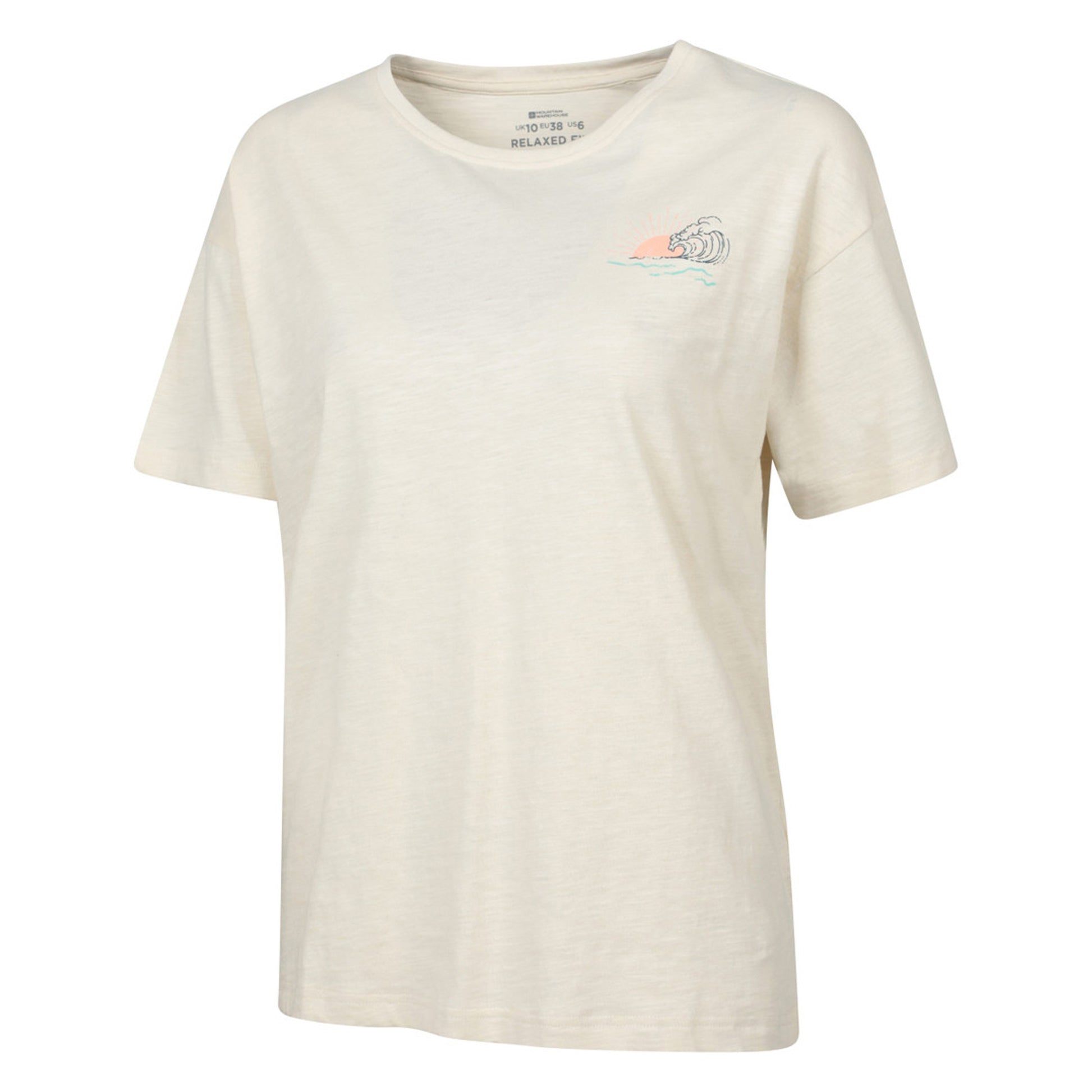Beige - Side - Mountain Warehouse Womens-Ladies Sea Circle Relaxed Fit T-Shirt