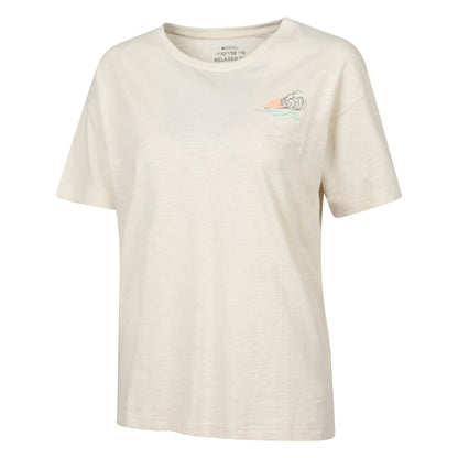 Beige - Side - Mountain Warehouse Womens-Ladies Sea Circle Relaxed Fit T-Shirt