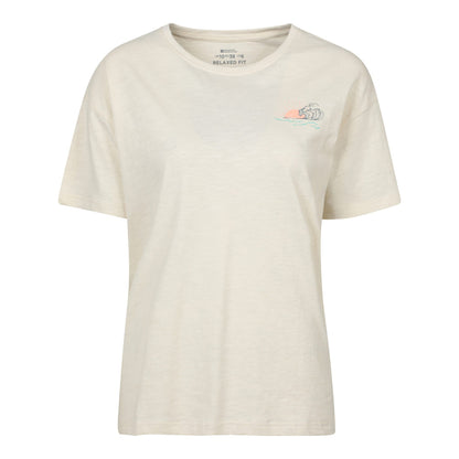 Beige - Front - Mountain Warehouse Womens-Ladies Sea Circle Relaxed Fit T-Shirt