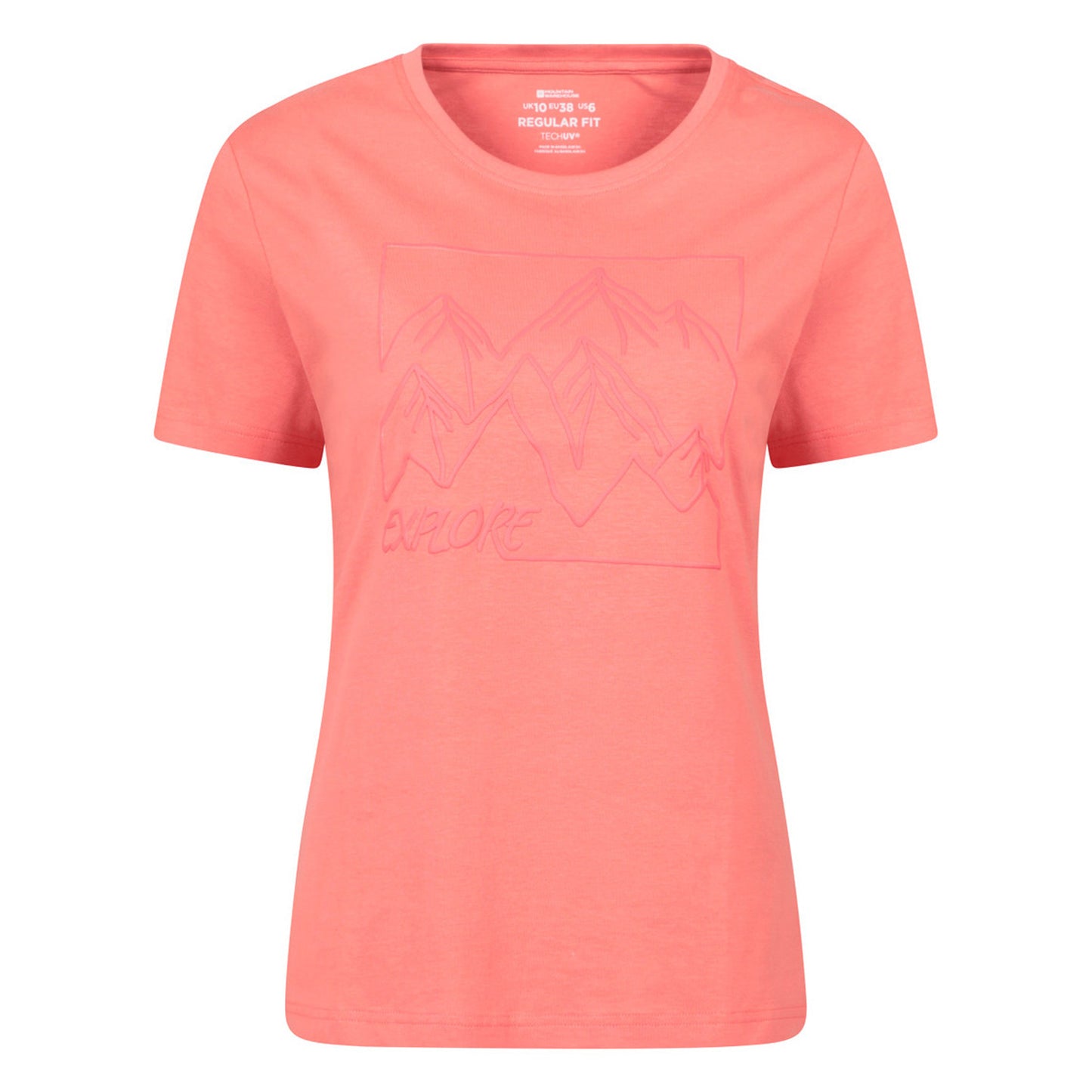 Pink - Front - Mountain Warehouse Womens-Ladies Hiking Trail T-Shirt