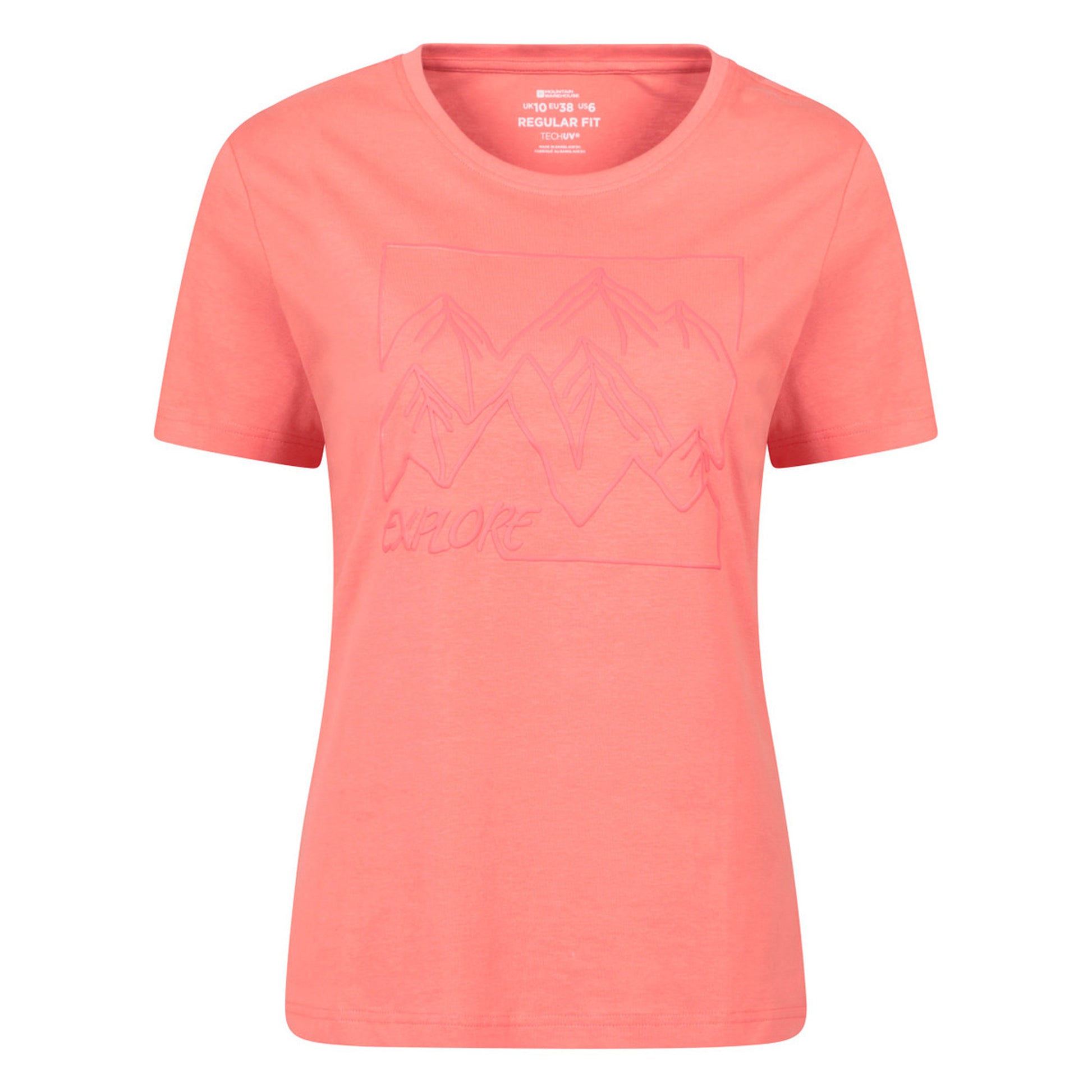 Pink - Front - Mountain Warehouse Womens-Ladies Hiking Trail T-Shirt