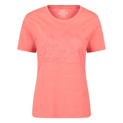Pink - Front - Mountain Warehouse Womens-Ladies Hiking Trail T-Shirt