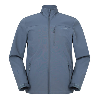 Blue - Front - Mountain Warehouse Mens Grasmere Water Resistant Soft Shell Jacket