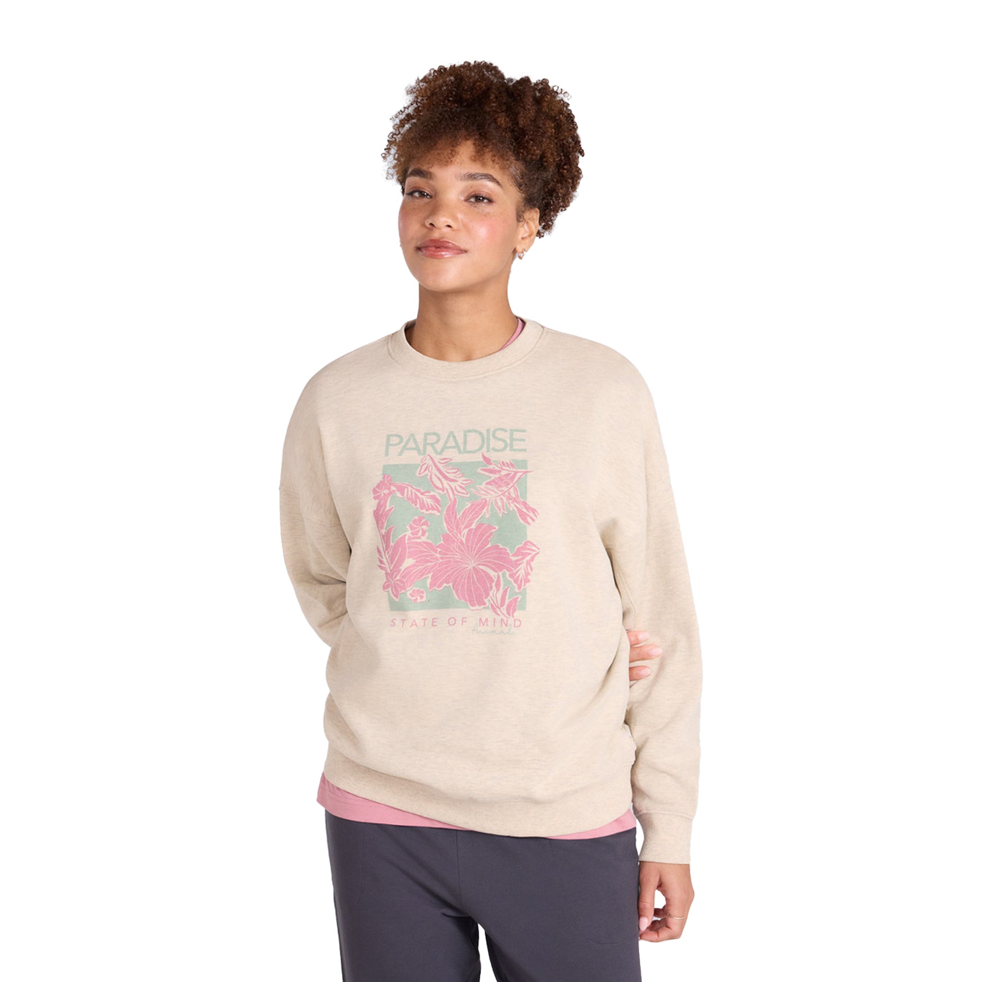 Cream - Front - Animal Womens-Ladies Dakota Graphic Sweatshirt