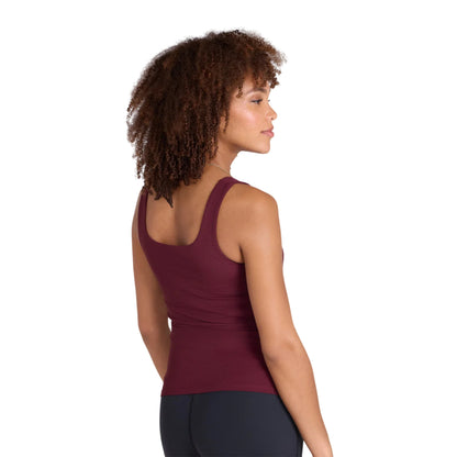 Burgundy - Back - Animal Womens-Ladies Active Ribbed Vest Top
