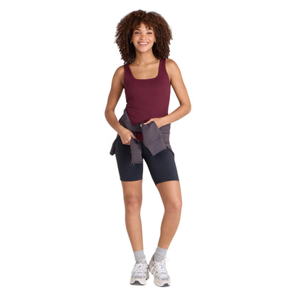 Burgundy - Side - Animal Womens-Ladies Active Ribbed Vest Top