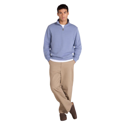 Blue - Side - Animal Mens Sid Half Zip Sweatshirt