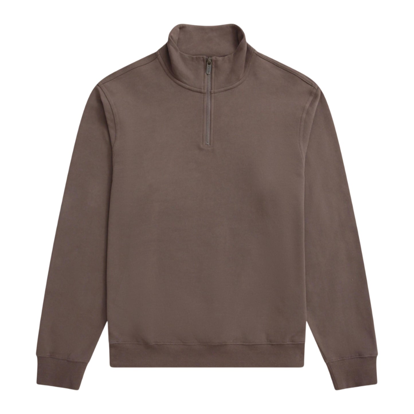 Brown - Front - Animal Mens Sid Half Zip Sweatshirt