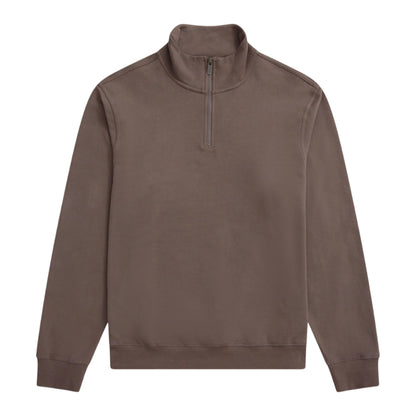 Brown - Front - Animal Mens Sid Half Zip Sweatshirt