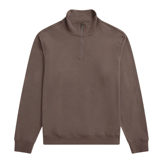 Brown - Front - Animal Mens Sid Half Zip Sweatshirt