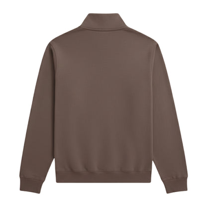 Brown - Back - Animal Mens Sid Half Zip Sweatshirt