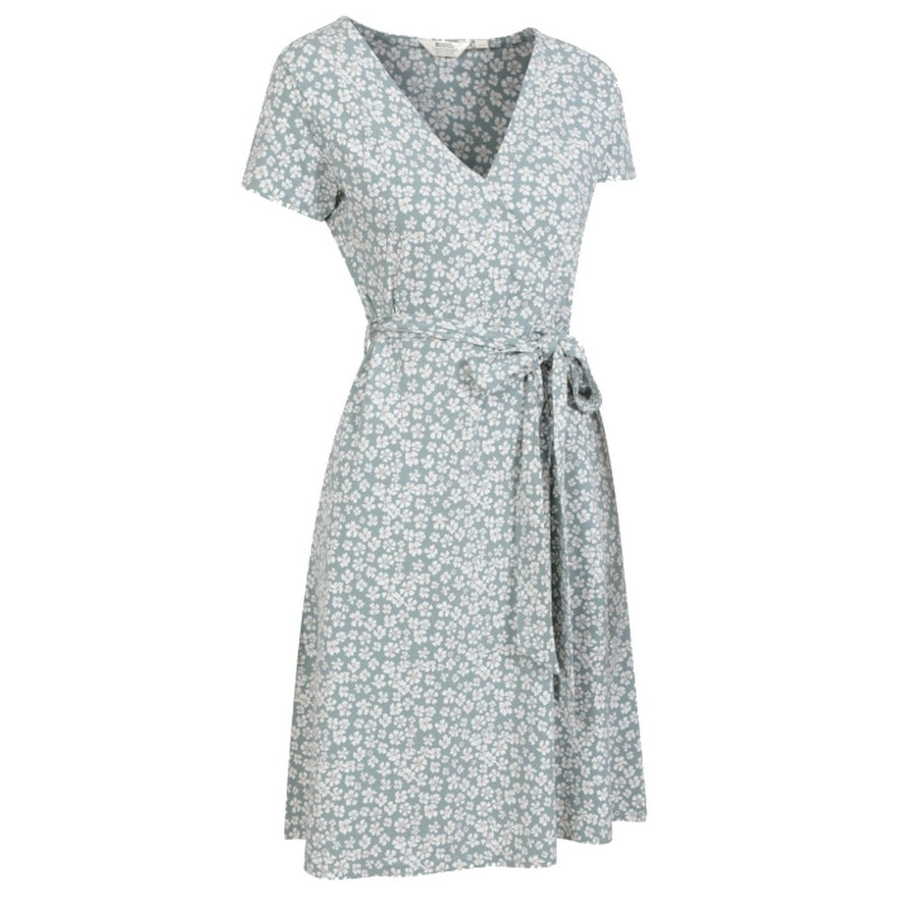 Blue - Back - Mountain Warehouse Womens-Ladies Santorini Jersey UV Protection Wrap Dress