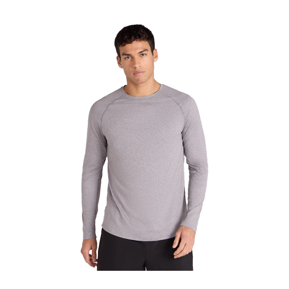 Charcoal - Front - Animal Mens Active Long-Sleeved T-Shirt