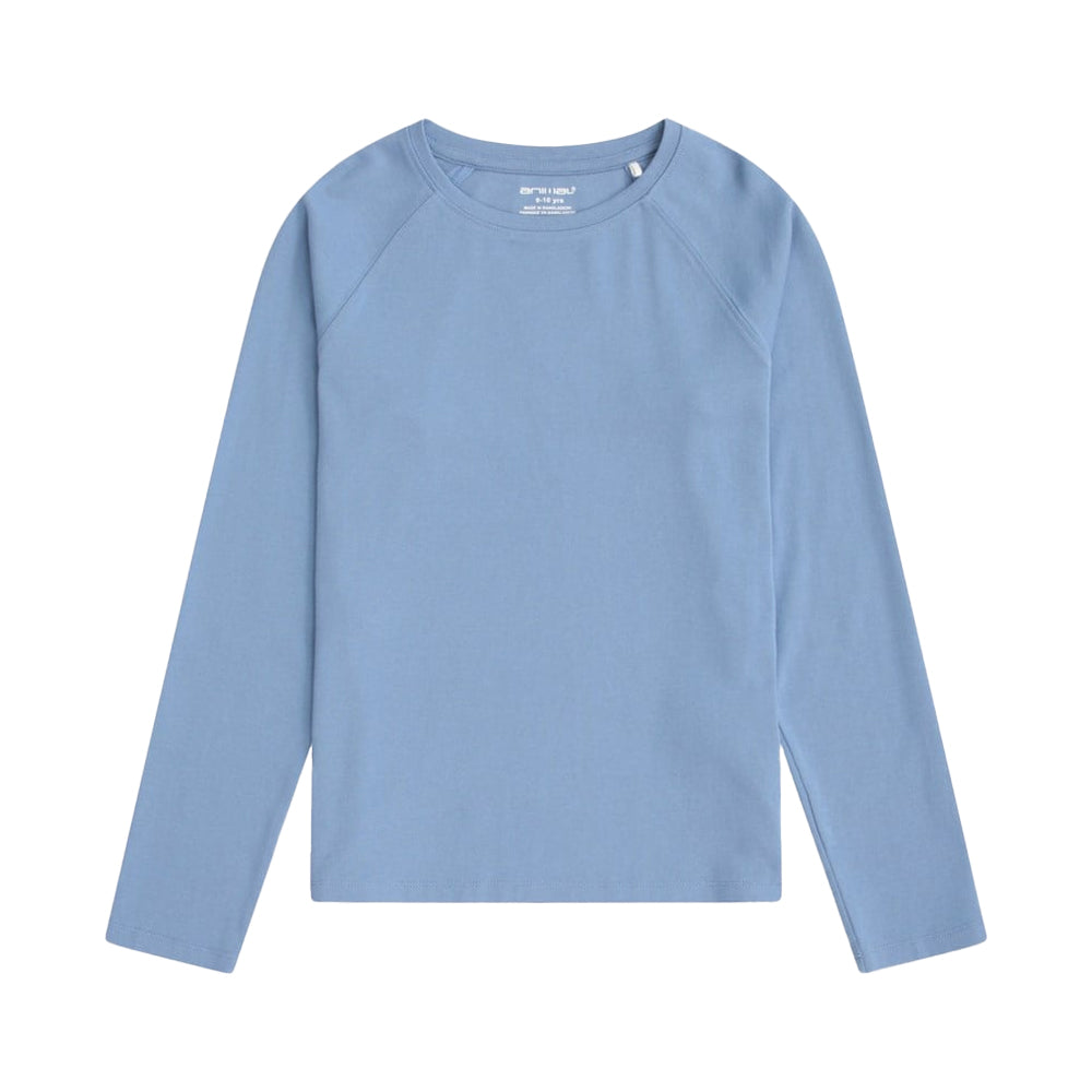 Navy - Front - Animal Girls Ashleigh Long-Sleeved T-Shirt