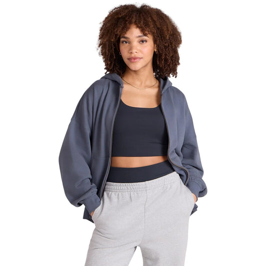 Blue - Front - Animal Womens-Ladies Idol Full Zip Hoodie