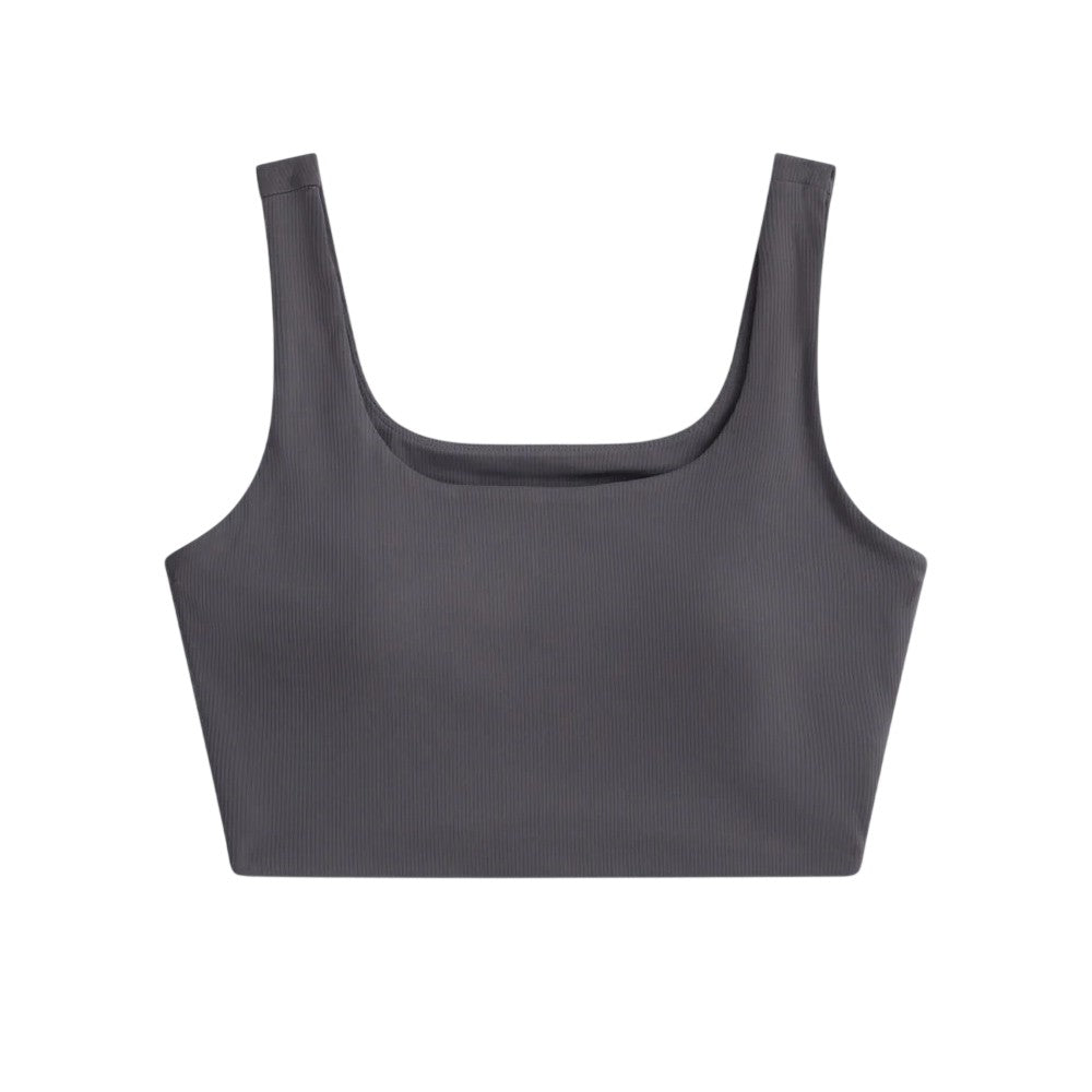 Charcoal - Front - Animal Womens-Ladies Laurel Cropped Tank Top