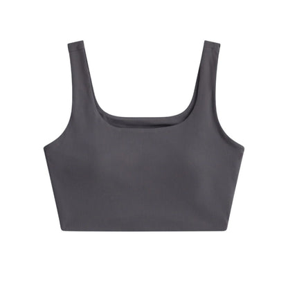 Charcoal - Front - Animal Womens-Ladies Laurel Cropped Tank Top