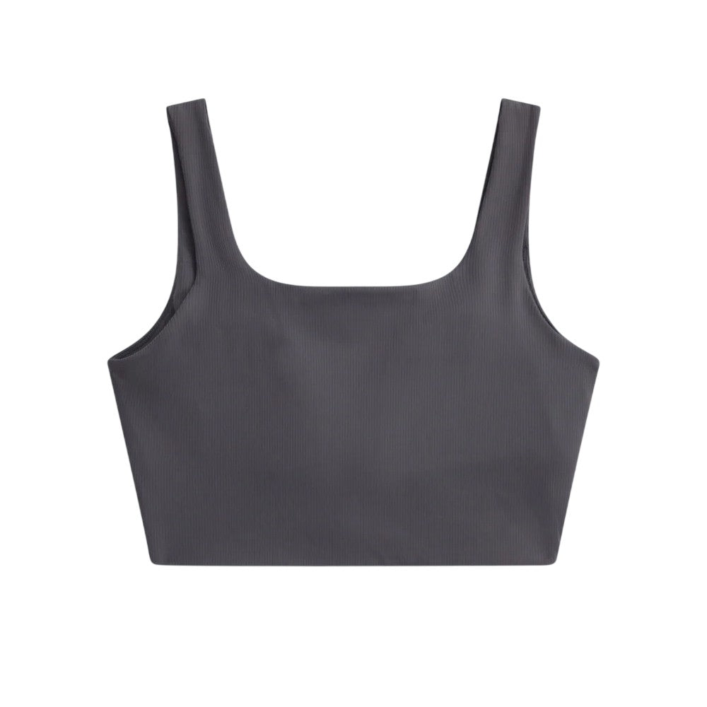 Charcoal - Back - Animal Womens-Ladies Laurel Cropped Tank Top